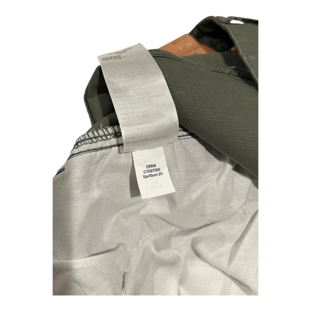 NWT Eddie Bauer Men's 38x34‎ Green Canvas Utility Workwear Pants Trousers